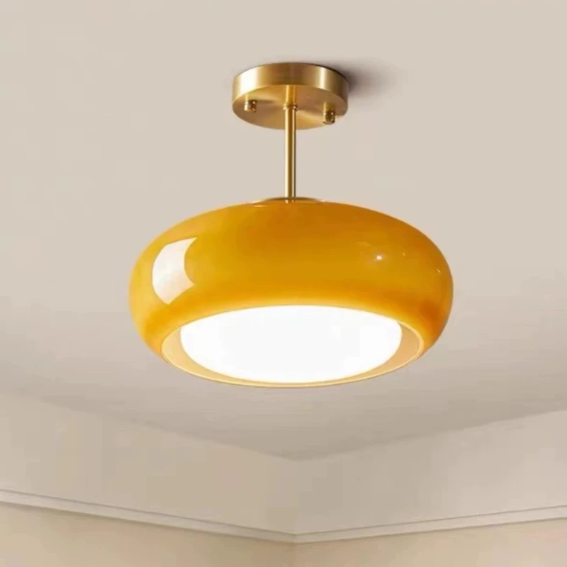 Kitchen Gadgets Gold - Скромная винтажная стеклянная потолочная люстра, балкон,