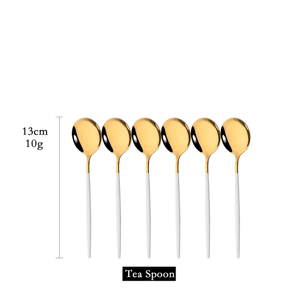 Kitchen Gadgets Gold - 6 шт., зеркальная чайная ложка из