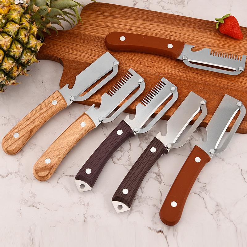 Kitchen Gadgets For Chefs - Многофункциональный кухонный нож-овощечистка 3-в-1 с зубчатым