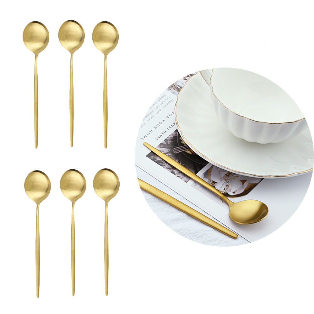 Kitchen Gadgets Gold - Набор матовых чайных ложек из нержавеющей