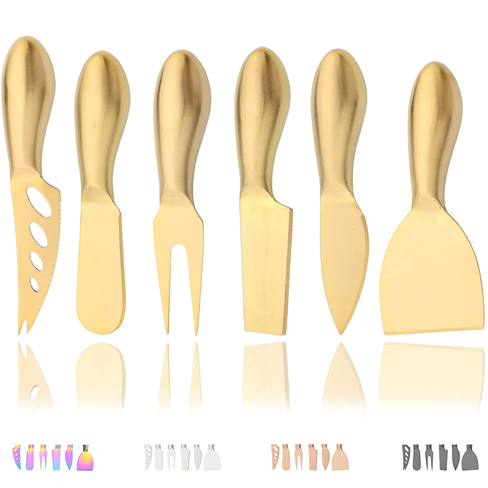 Kitchen Gadgets Gold - 6 шт., матовый золотой мини-нож, вилка,