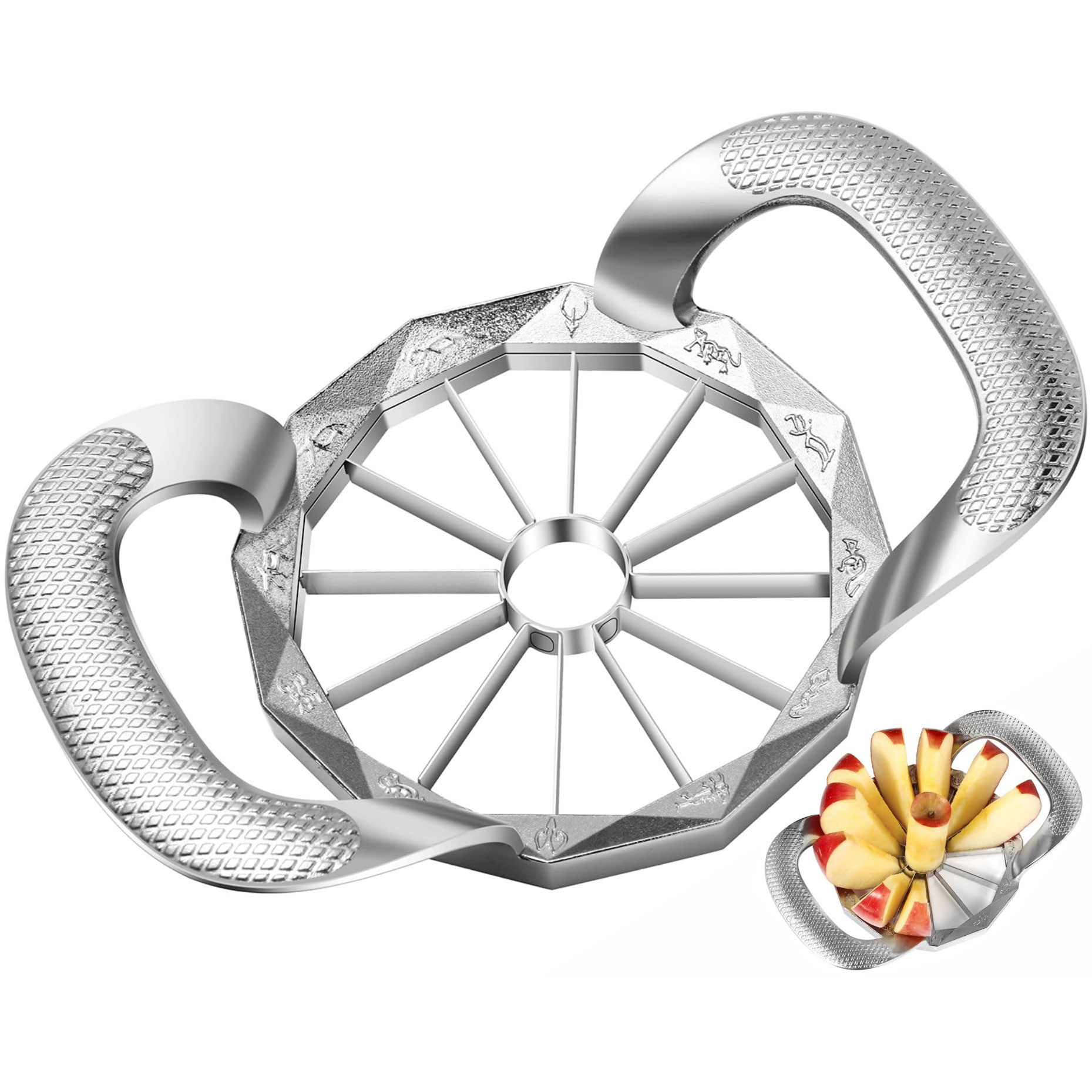 Apple Corer Slicer - Прочный и острый 12-лезвийный резак из