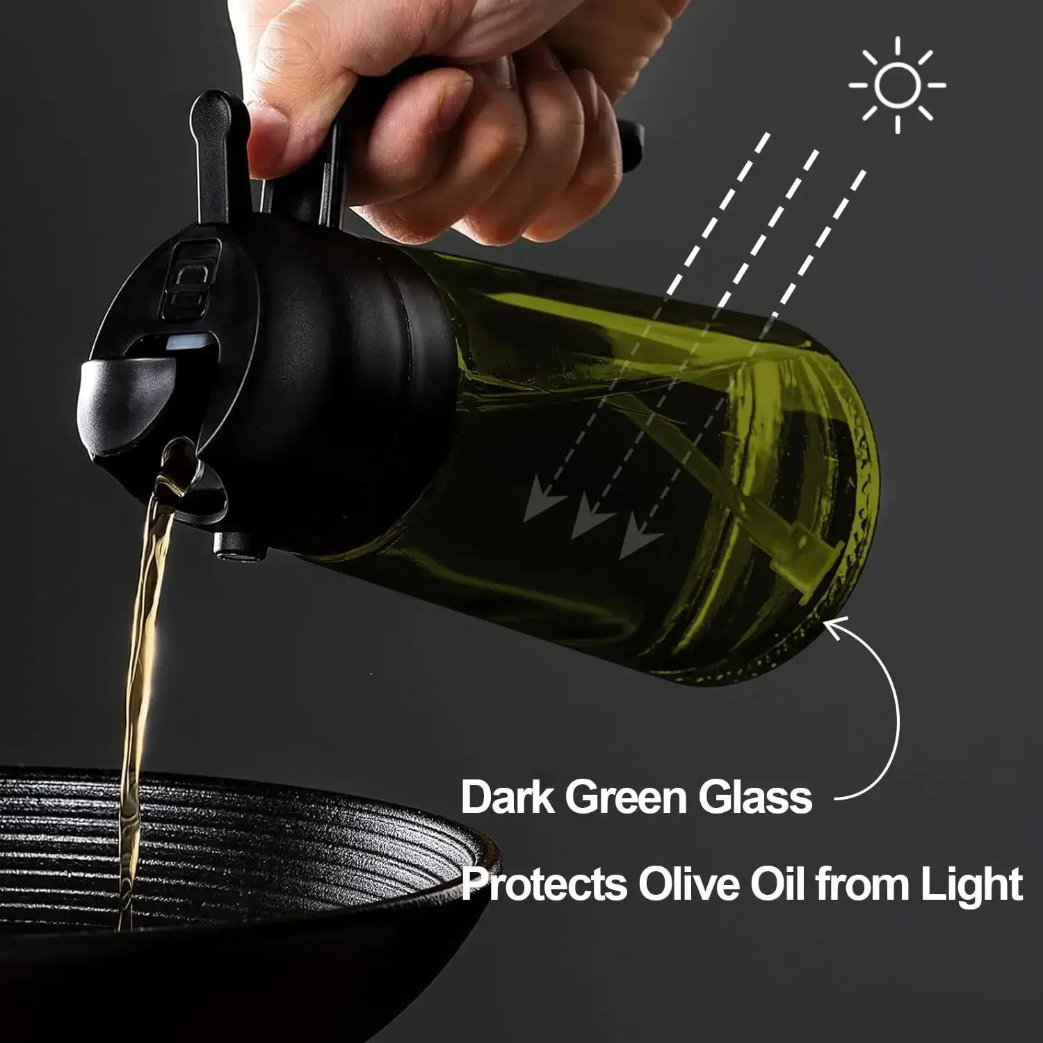 2в1 черный стеклянный распылит – обзор и цена Kitchen Gadgets Oil Spray