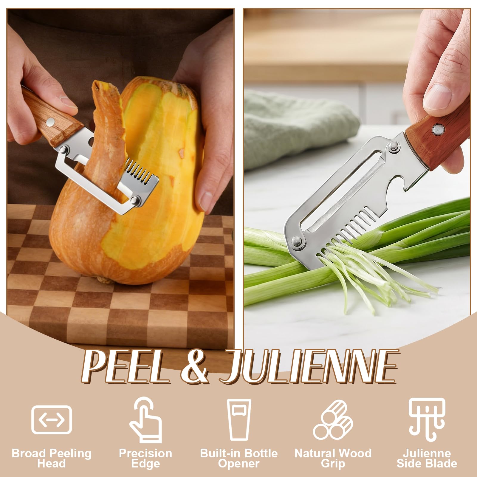 Овощечистка 3-в-1 с деревянной – обзор и цена Kitchen Gadgets Peeler