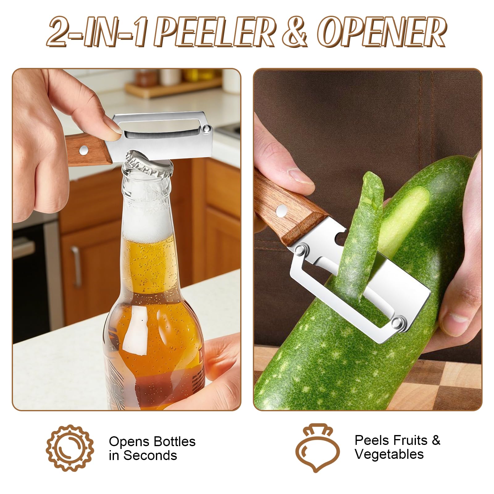 Овощечистка 3-в-1 с деревянной – обзор и цена Kitchen Gadgets Peeler