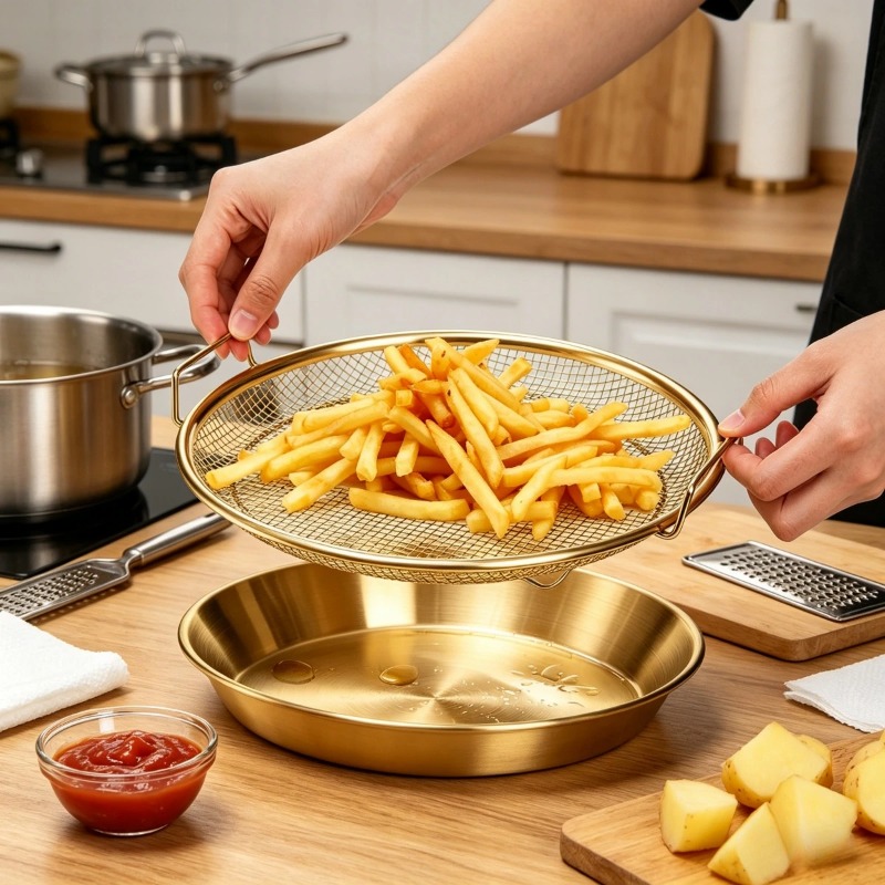 Золотая прочная сетчатая корзи – обзор и цена Kitchen Gadgets Gold