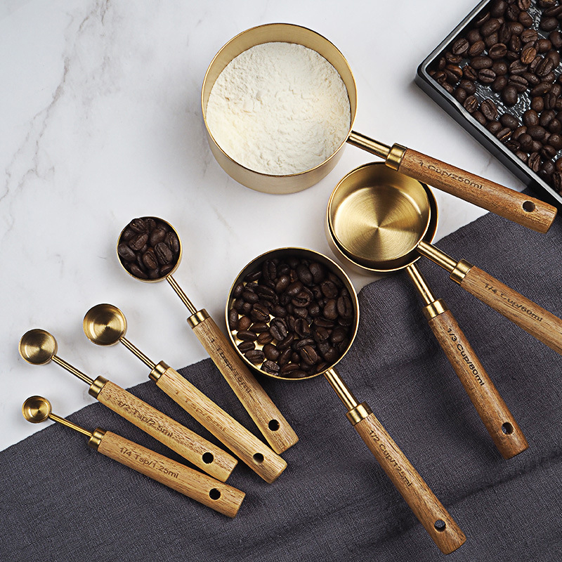 4/8 шт деревянные золотые мерн – обзор и цена Kitchen Gadgets Gold